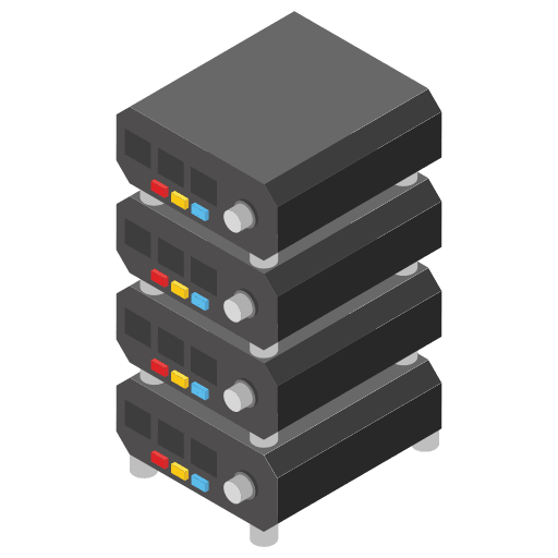 Data server database data server technology icon