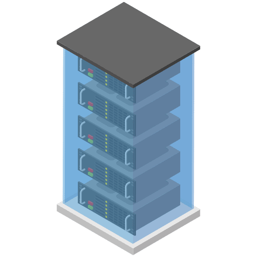 Domain servers data storage network domain servers icon