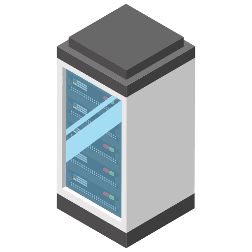 Domain servers miscellaneous horizontal rack data storage icon