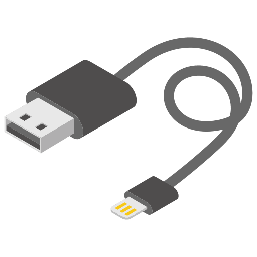 Data cable storage miscellaneous usb cable icon