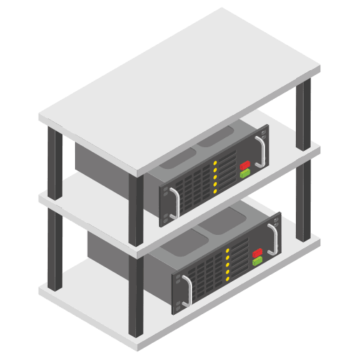 Data server data storage network horizontal rack icon