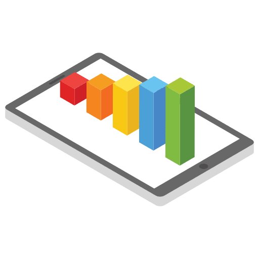 Mobile graph business and finance statistics mobile analytics icon