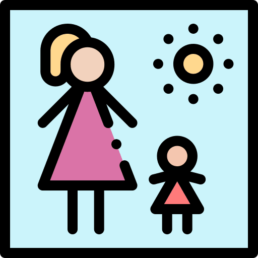 Drawing mother mothers day art and design icon