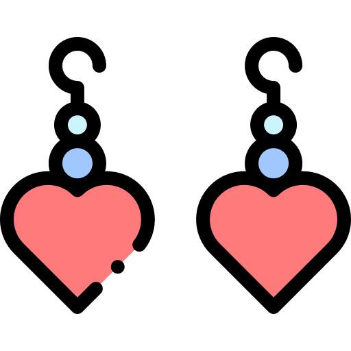 Earring jewelry heart luxury icon