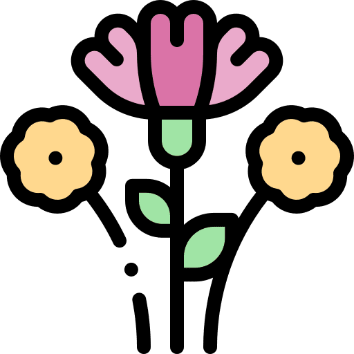 Flowers celebrations love and romance roses icon