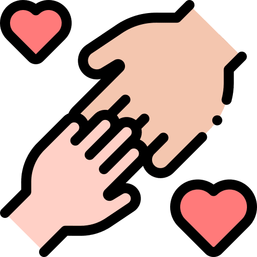 Holding hands valentines day heart give love icon