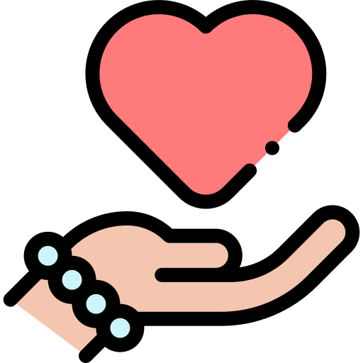 Love love and romance solidarity charity icon