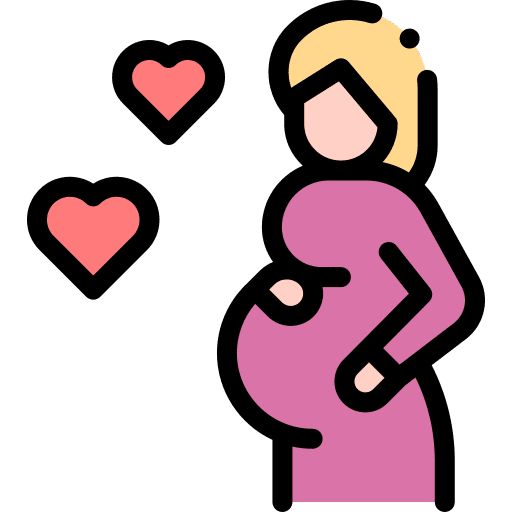 Pregnant people reproduction gestation icon