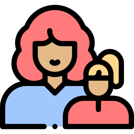 Mom mother family daughter icon