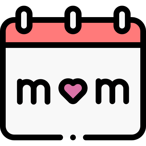 Mothers day administration time and date date icon
