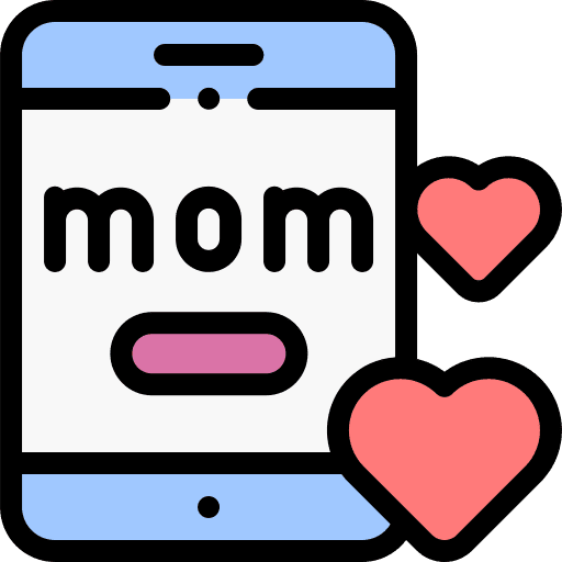 Phone mom love electronics icon
