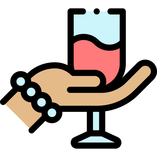 Toast glass hand food and restaurant icon