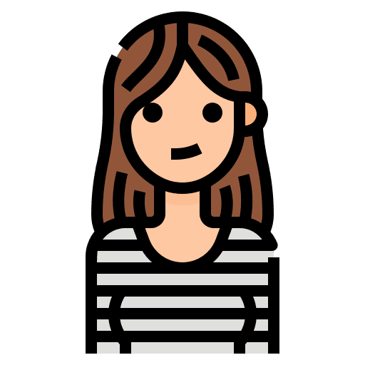 Avatar cute woman girl icon