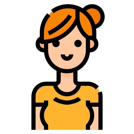 Avatar profile cute woman icon