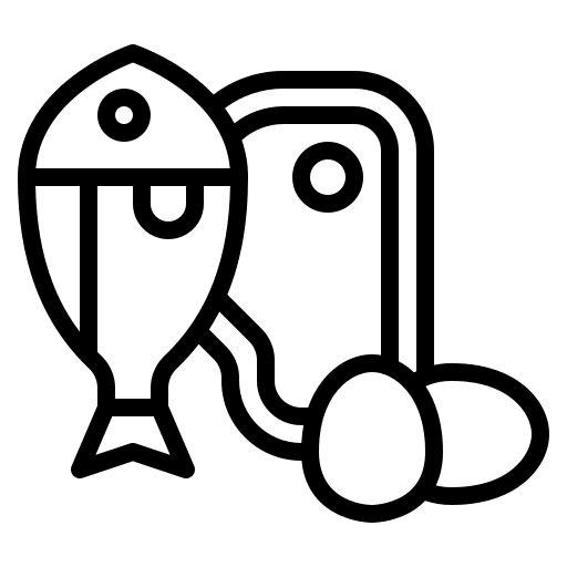 Protein eggs diet fish icon