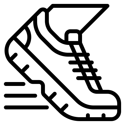 Running shoe sneaker wellness icon