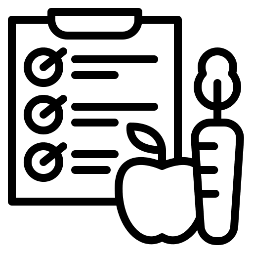 Diet tasks fitness criteria icon