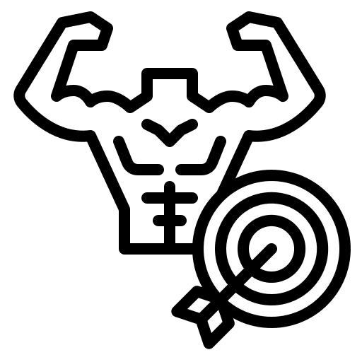 Goal sports and competition diet wellness icon