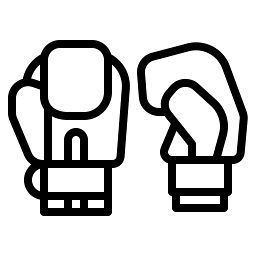 Boxing boxing gloves wellness diet icon