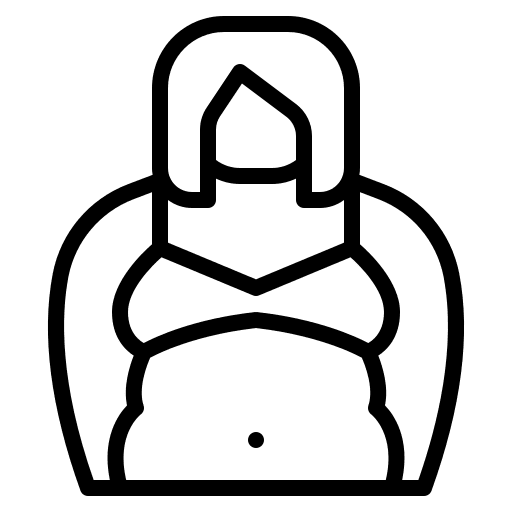 Fat healthy anatomy wellness icon