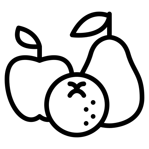 Fruits diet food vegetarian wellness icon