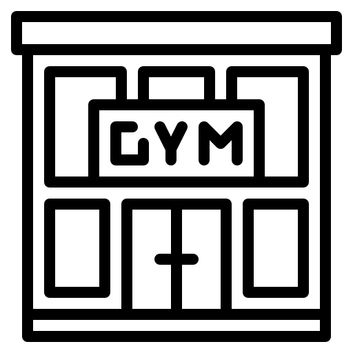 Gym fitness architecture sport icon