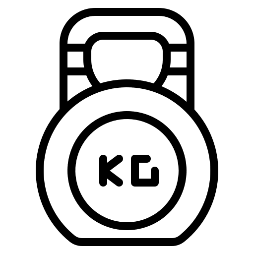 Kettlebell weights gymnastic exercise icon