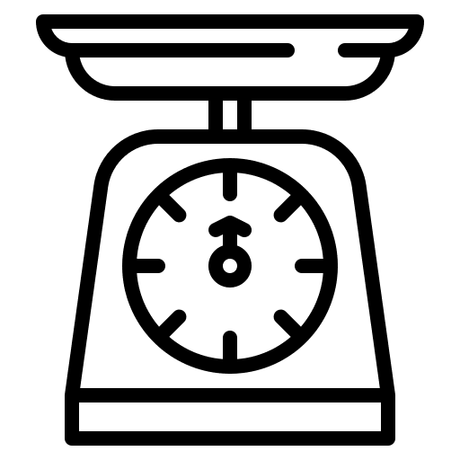 Scale diet fitness health icon