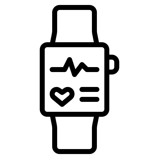 Smart watch digital diet heartbeat icon