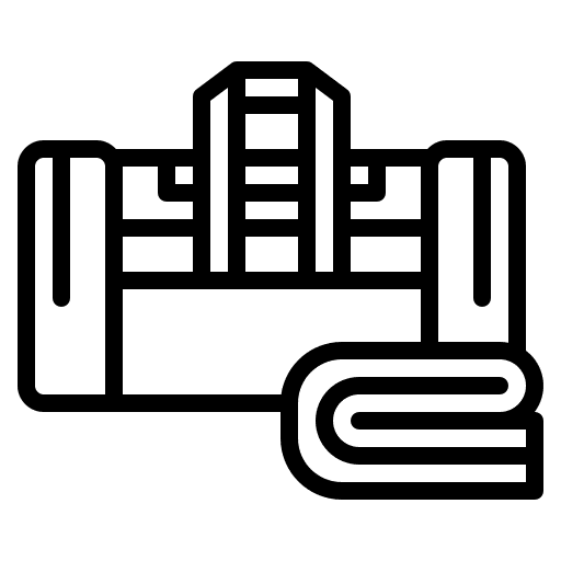 Sport bag exercise sport towel icon