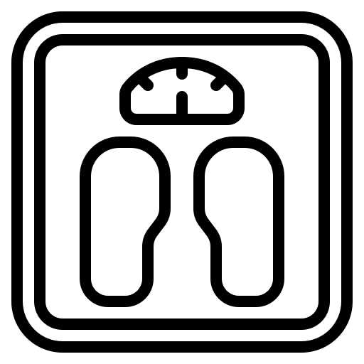 Weighing scale sports and competition fitness scale icon