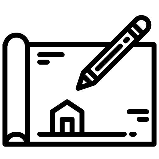 Architecture draw document blueprint icon
