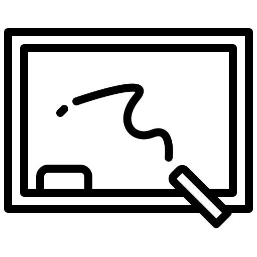 Chalk board school materials education chalk board icon