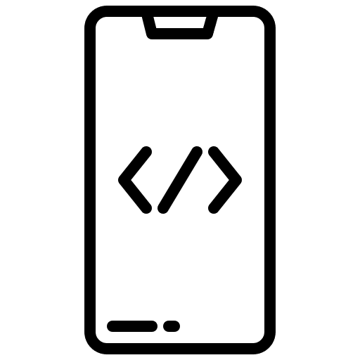 Coding technology coding smartphone icon