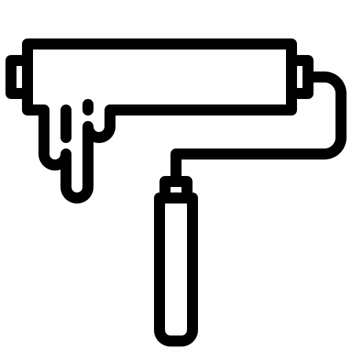 Paint roller brush edit tools art and design icon