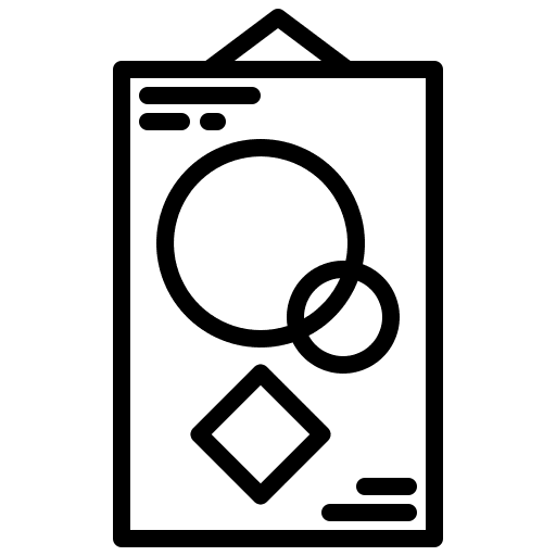 Poster large format art and design printed product icon