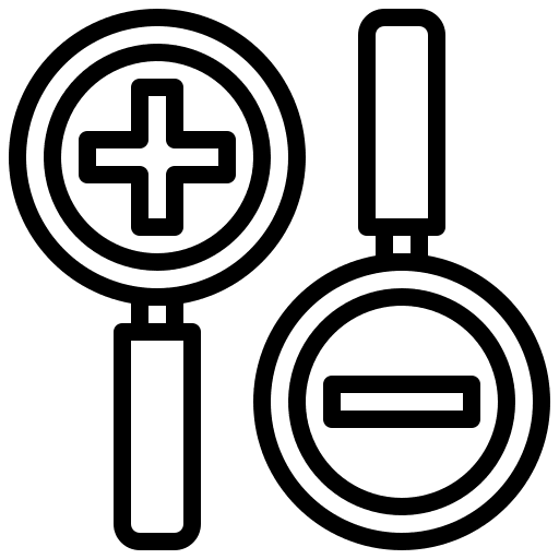 Zoom art and design tool magnifying glass icon