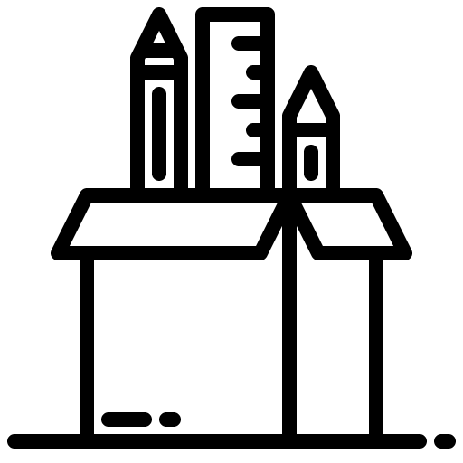 Design tool ruler box icon