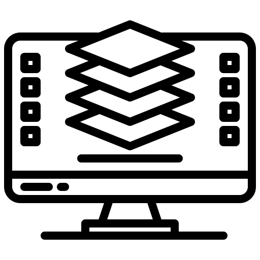Layer screen graphic tool computer icon