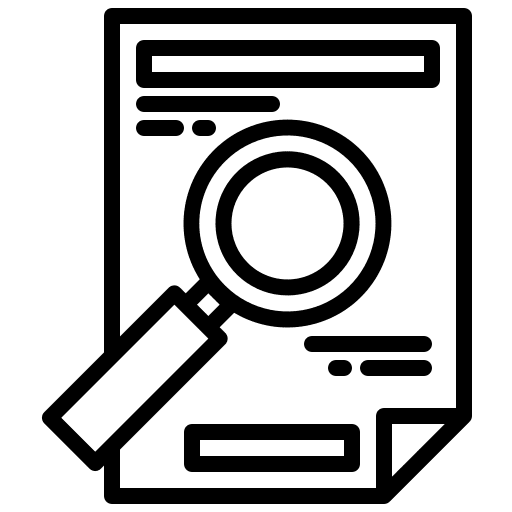 Search magnifying glass art and design files and folders icon