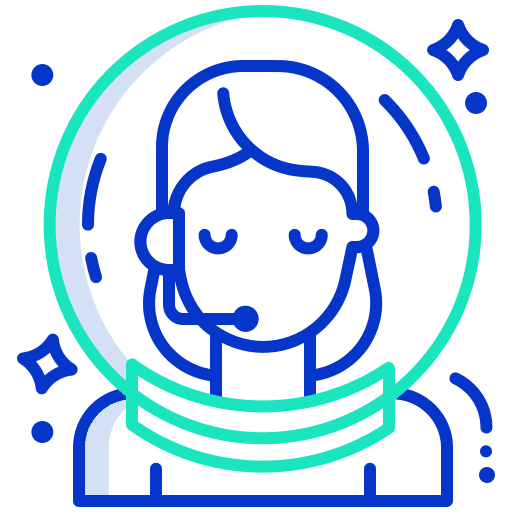 Astronaut female helmet astronaut icon