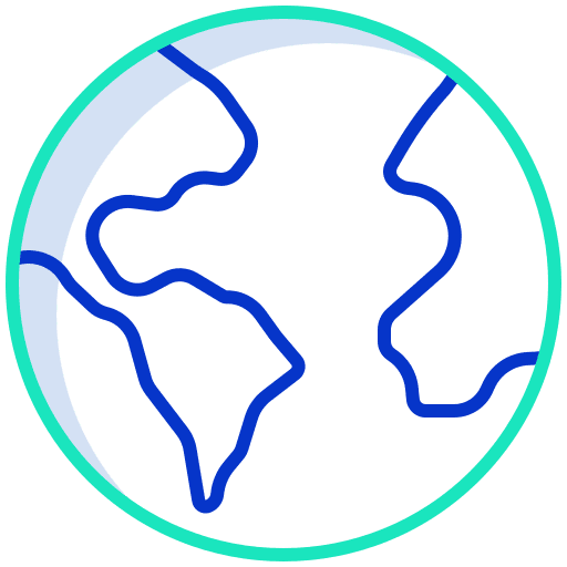 Earth planet geography continent icon