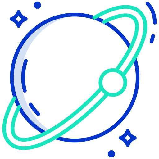 Saturn astronomy galaxy solar system icon