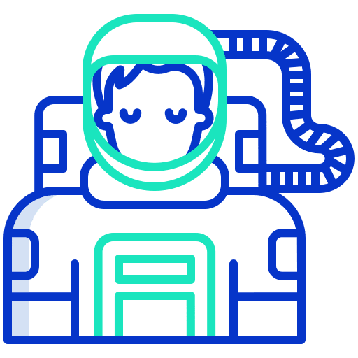 Astronaut professions and jobs astronomy suit icon