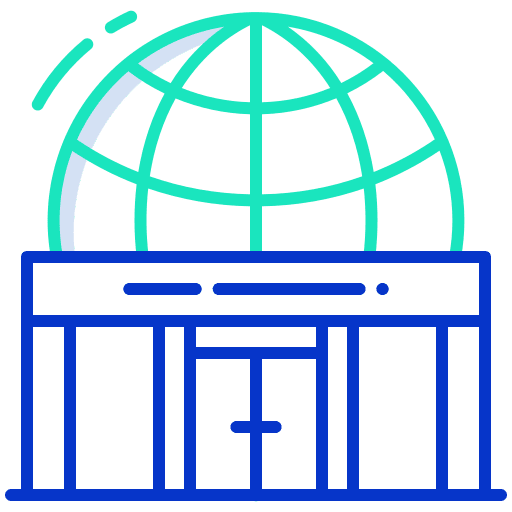 Planetarium dome science observation icon