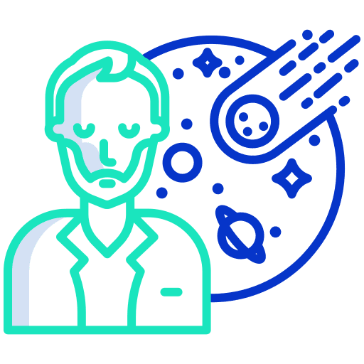 Scientist scope male astrologer icon