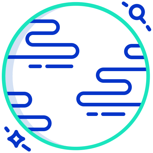 Uranus nature science planet icon