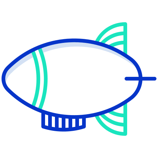 Blimp dirigible miscellaneous airship icon