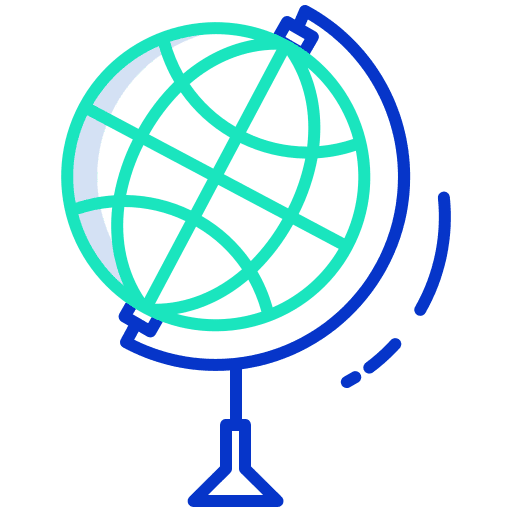 Globe earth planet maps and location icon