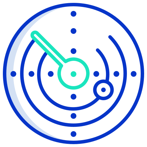 Radar traffic miscellaneous maps and location icon